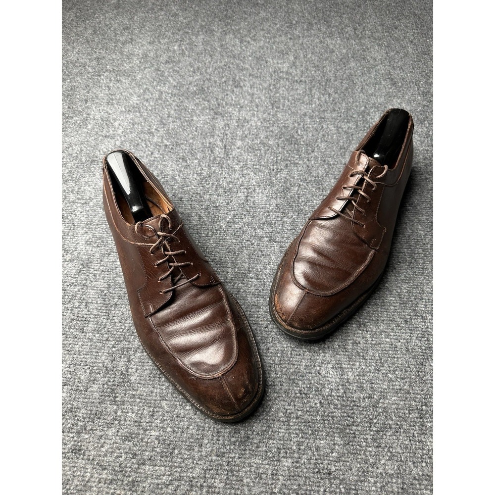 Mens Dress Shoes Salvatore Ferragamo Brown Leather Lace Up, Size US 10 D‎